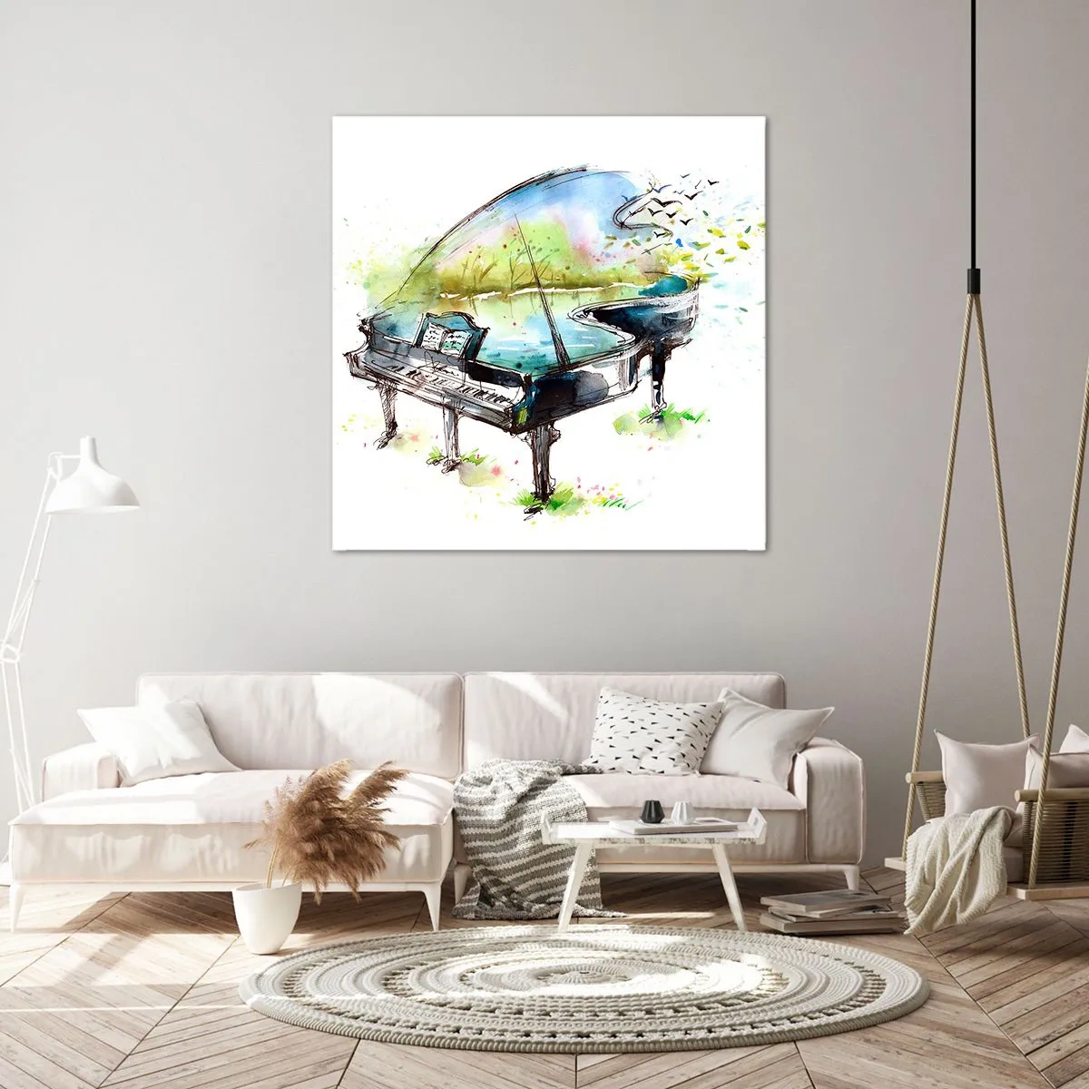 Obraz na plátne - Zakliate v hudbe - 70x70 cm