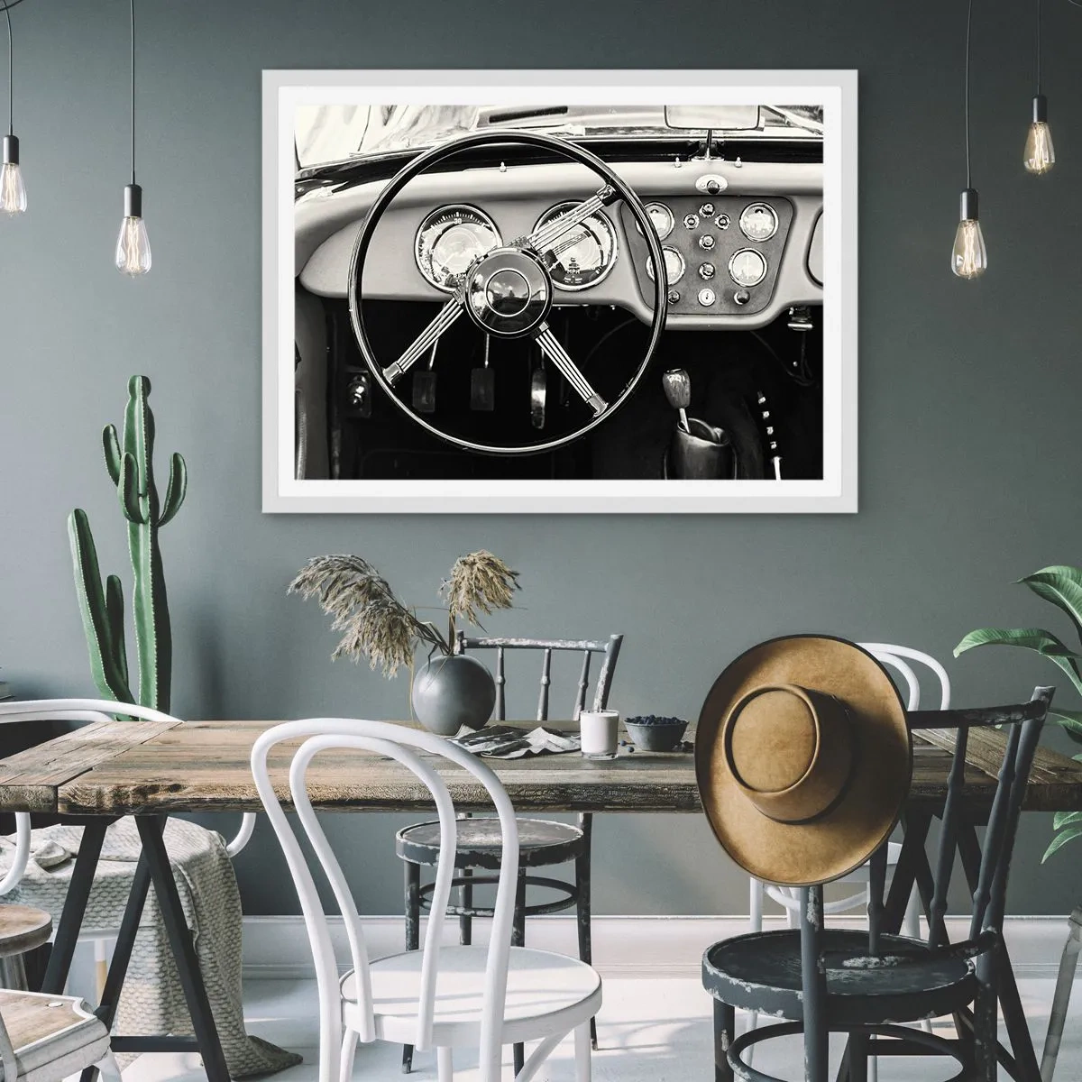 Plagát v bielom ráme - Sen zberateľov - 100x70 cm