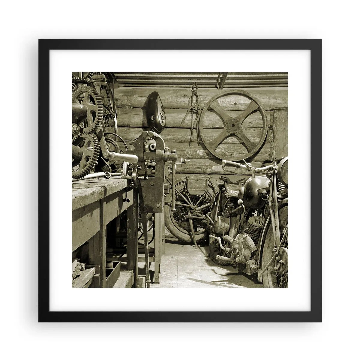 Plagát v čiernom ráme - V kôlni strýka Mariána - 40x40 cm