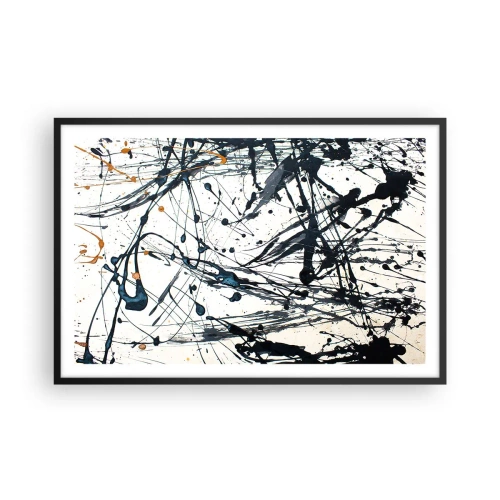 Plagát v čiernom ráme - Expresionistická abstrakcia - 91x61 cm