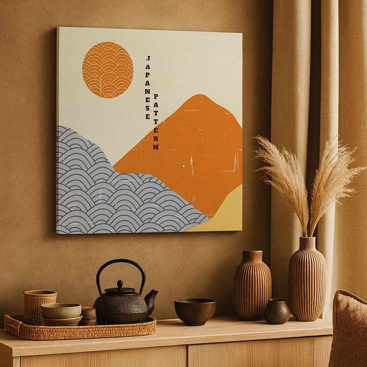 Obraz na plátne - V japonskom duchu - 30x30 cm