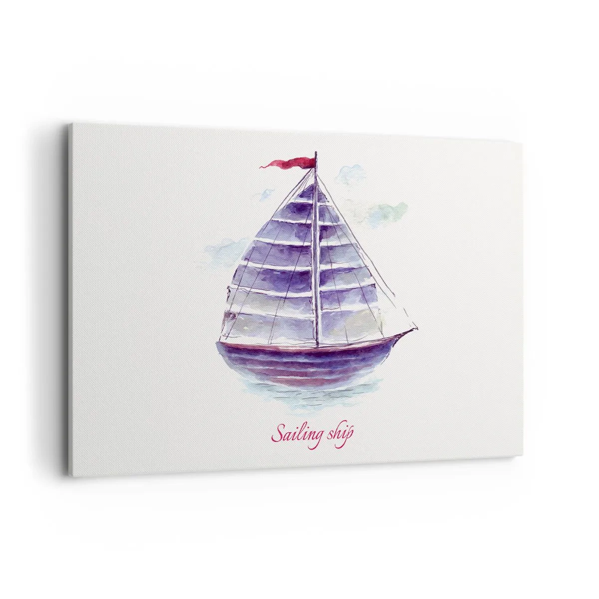 Obraz na plátne - Napnuté plachty a pokojná voda - 120x80 cm