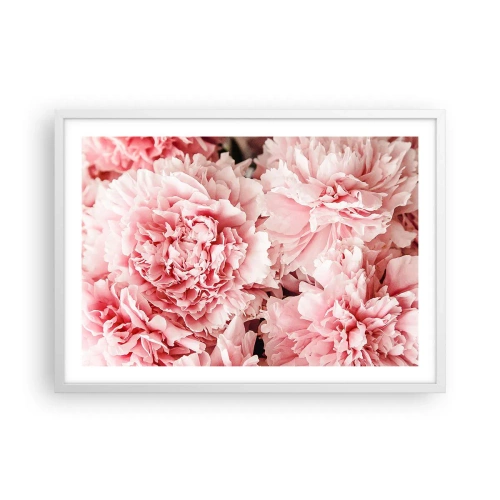 Plagát v bielom ráme - Ružový sen - 70x50 cm