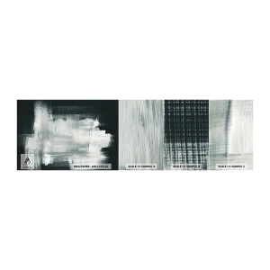 Vzorka samolepiacej fototapety Deluxe Sticker - Utkané zvisle a vodorovne - Abstrakcia, Kus, Čierna a biela - 100x30 cm