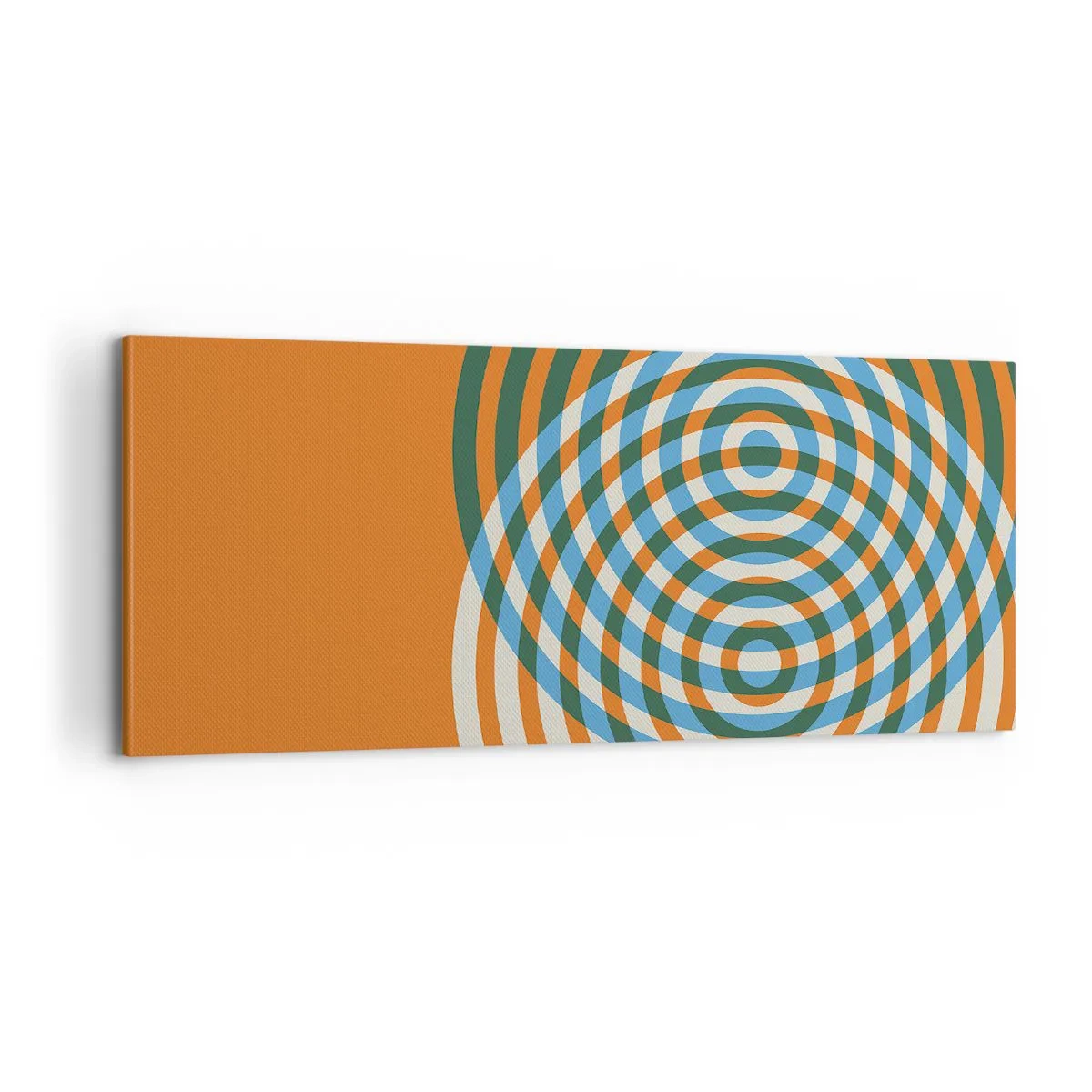Obraz na plátne - Abstraktná kruhová variácia - 100x40 cm