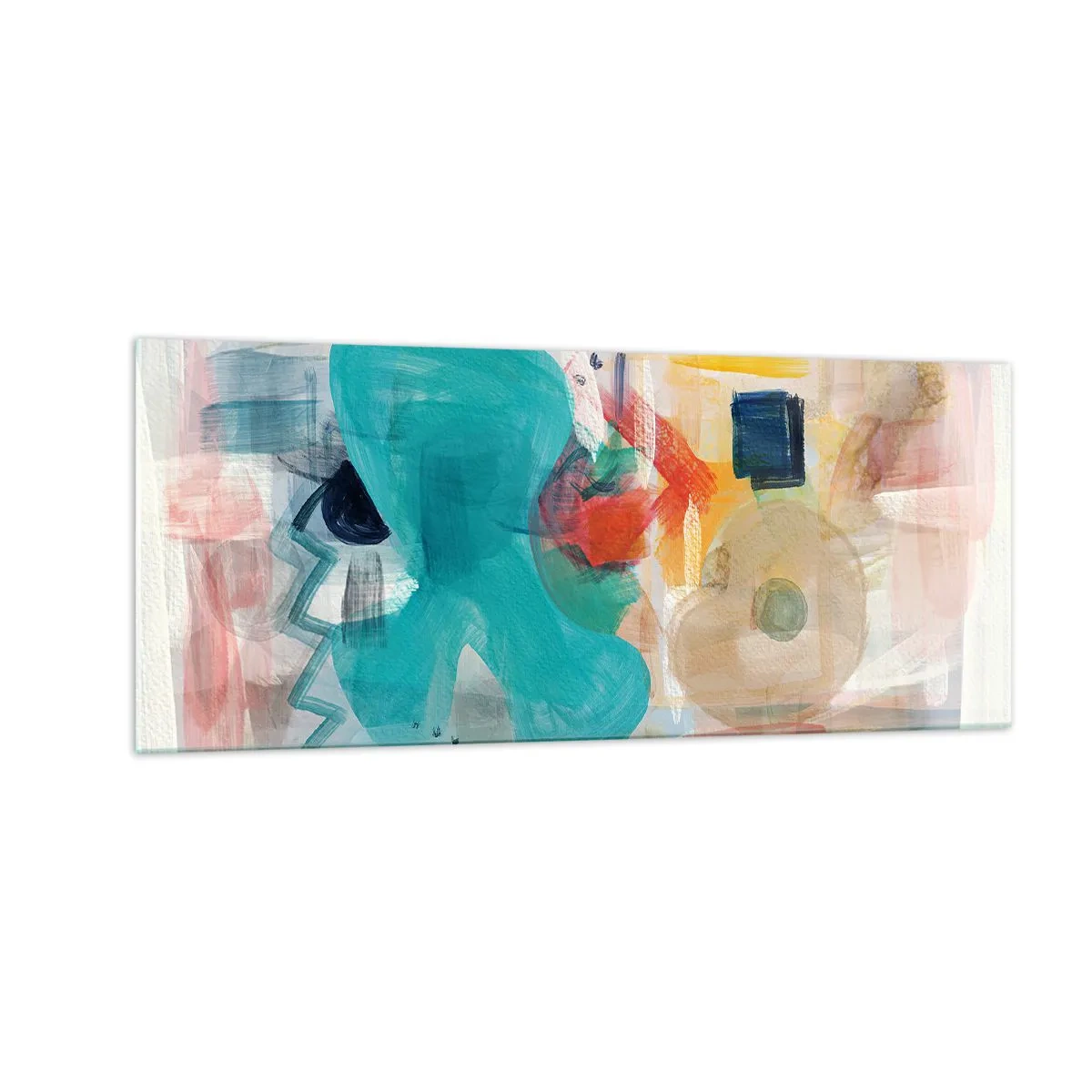 Obraz na skle - Farebná hra - 100x40 cm