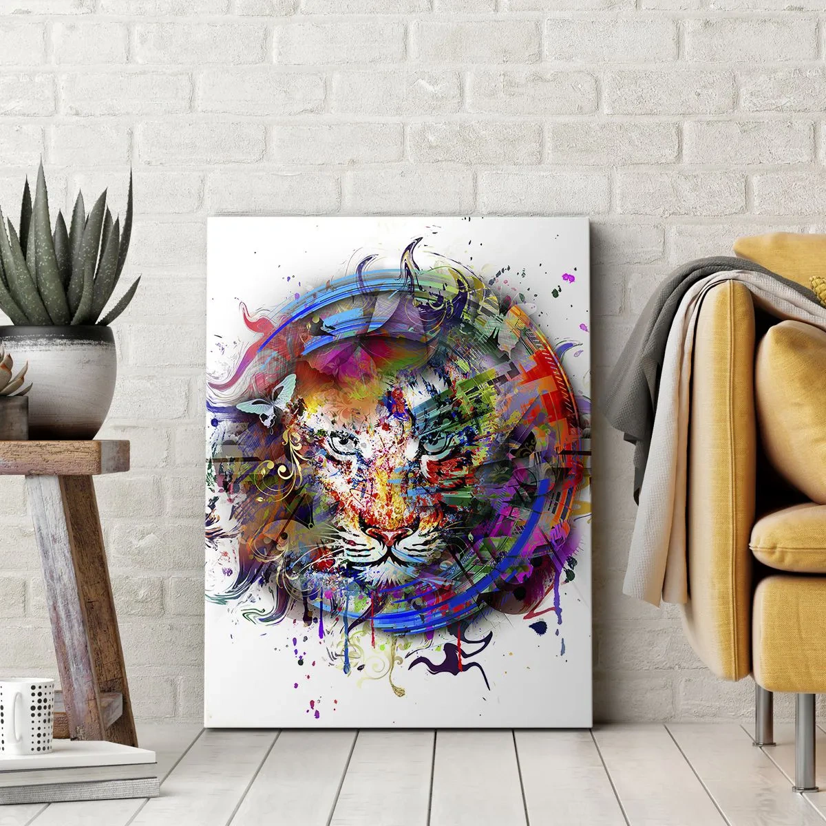 Obraz na plátne - Skrýva sa za dúhovým závojom - 70x100 cm