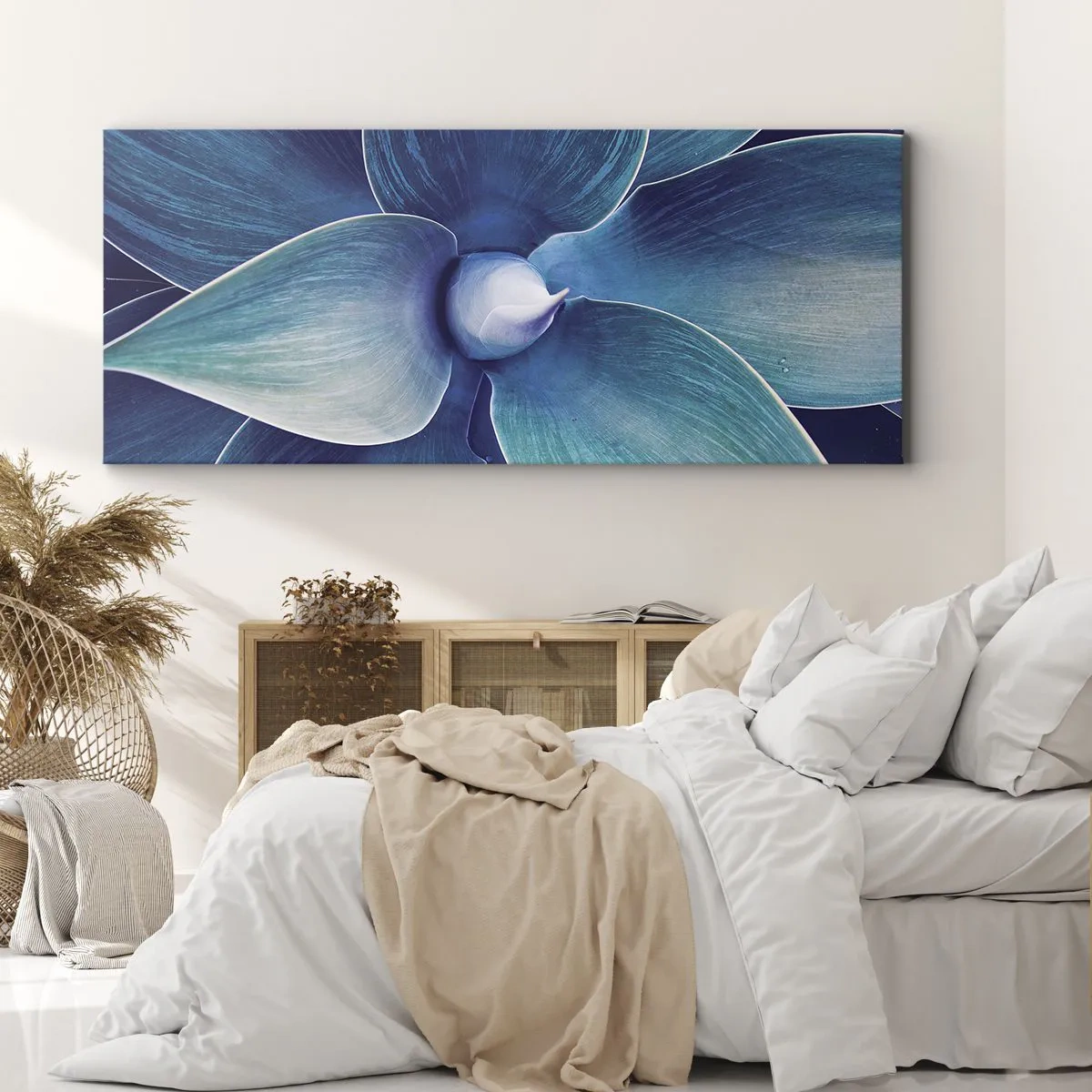 Obraz na plátne - Modrastý od neba - 100x40 cm