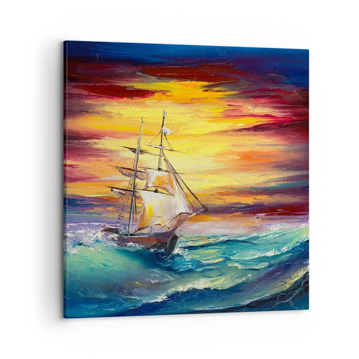 Obraz na plátne - Statočne proti vlnám - 50x50 cm