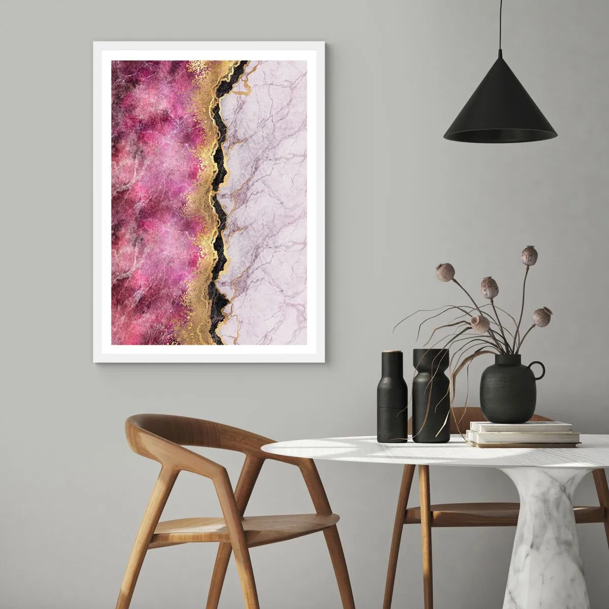 Plagát v bielom ráme - Na hranici - 70x100 cm