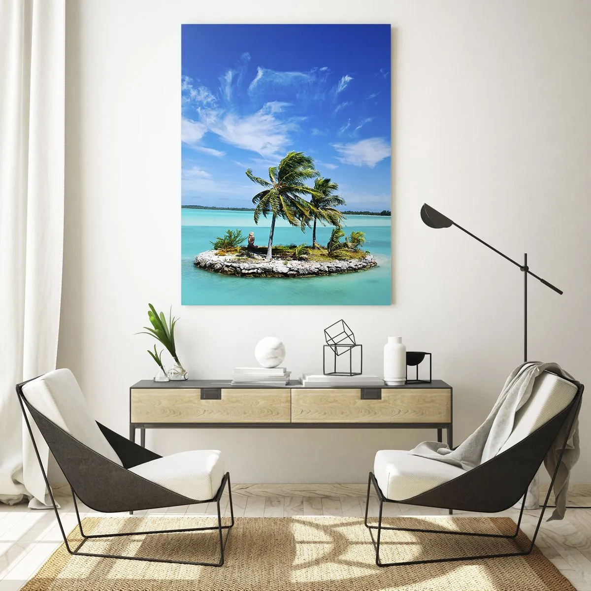 Obraz na skle - Raj na zemi - 50x70 cm
