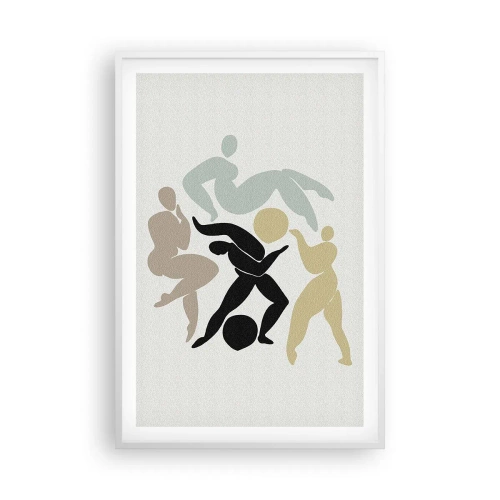 Plagát v bielom ráme - Pohyb pre zdravie a krásu - 61x91 cm