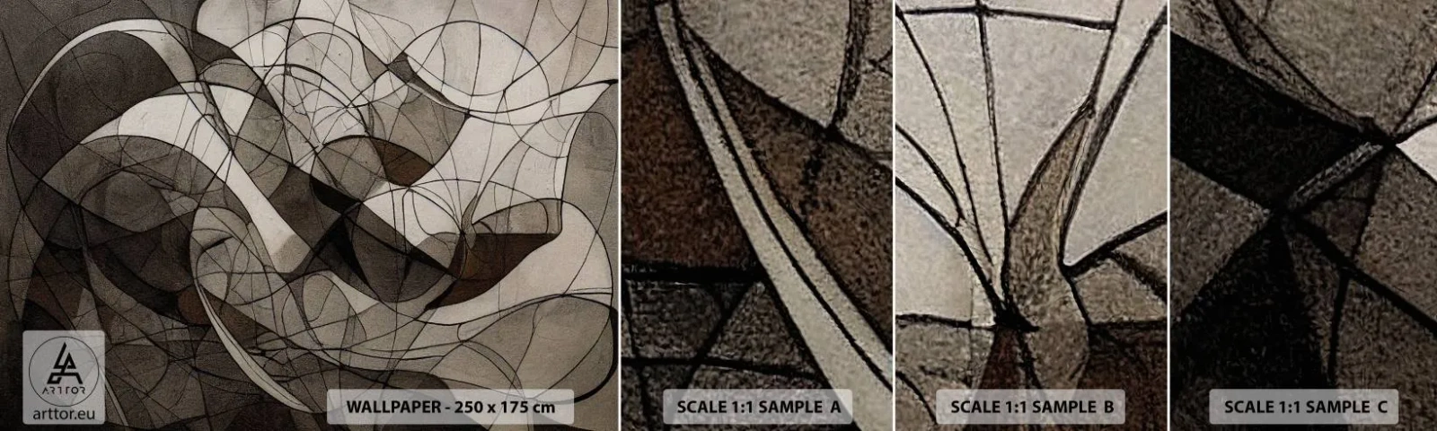 Vzorka samolepiacej fototapety Deluxe Sticker - Obeh farieb Zeme - Kus, Súčasné, Pastelka - 100x30 cm