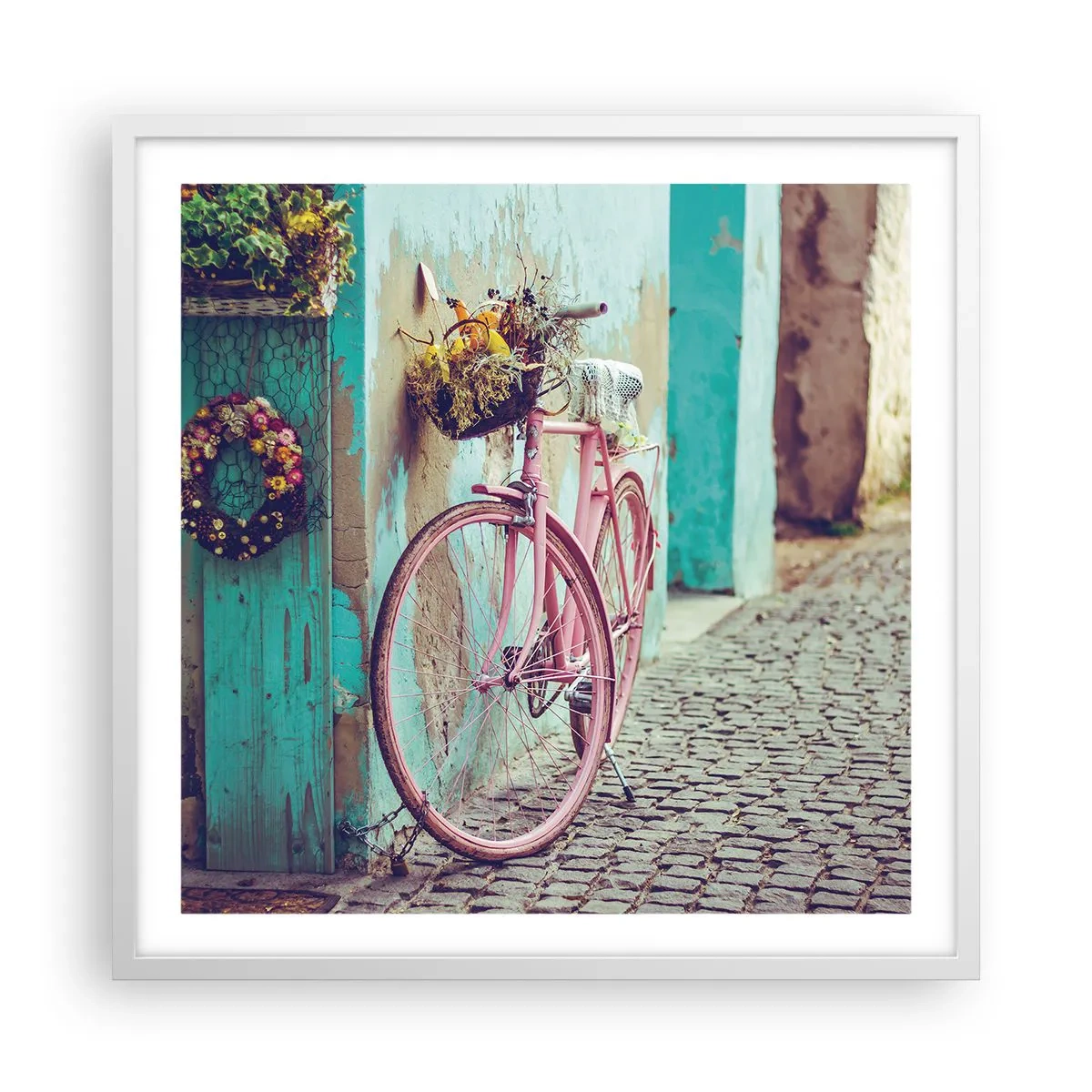 Plagát v bielom ráme - Hneď sa vrátim - 60x60 cm