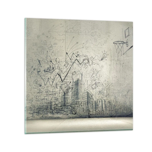 Obraz na skle - Môj skvelý mestský život - 60x60 cm