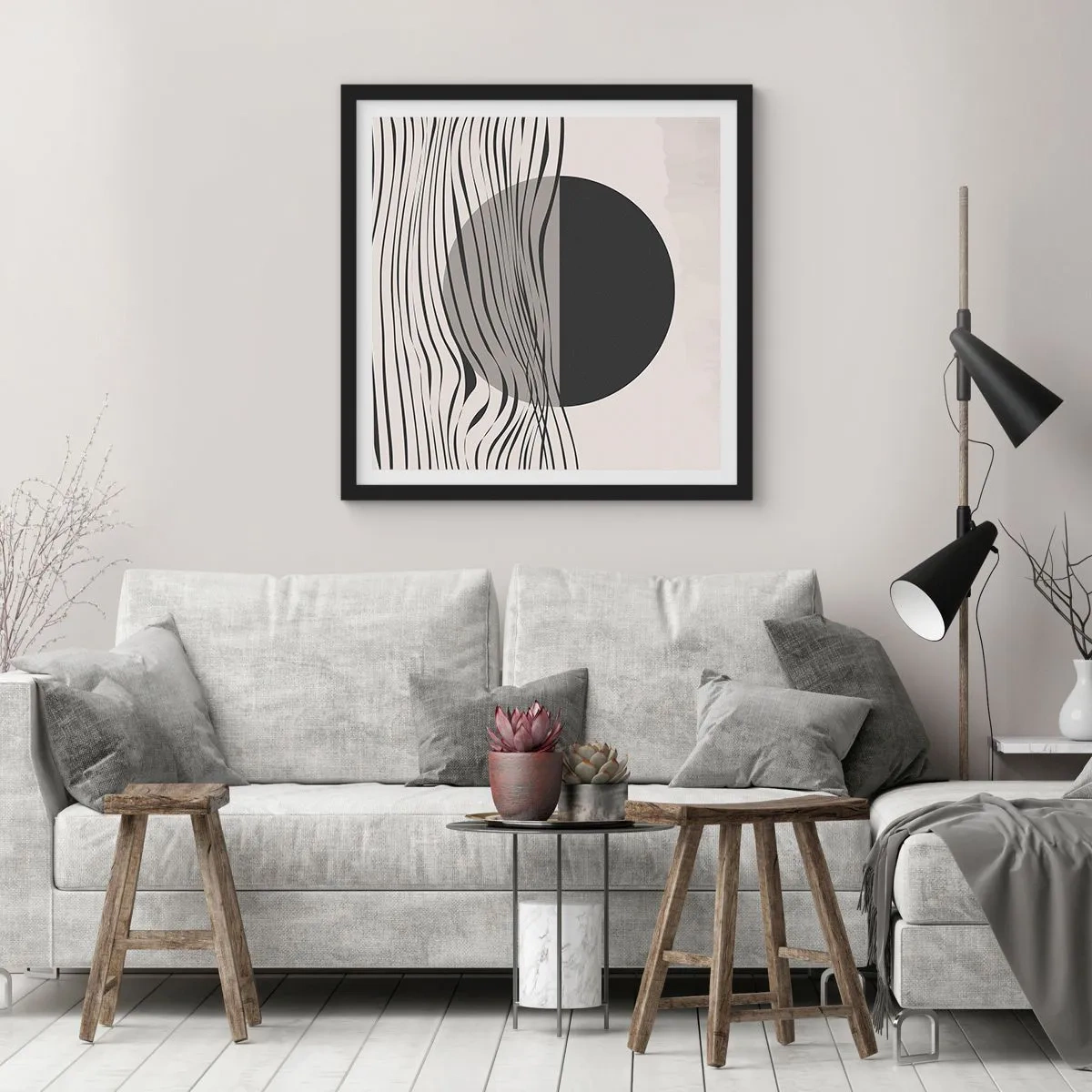 Plagát v čiernom ráme - Polovičná kompozícia - 50x50 cm