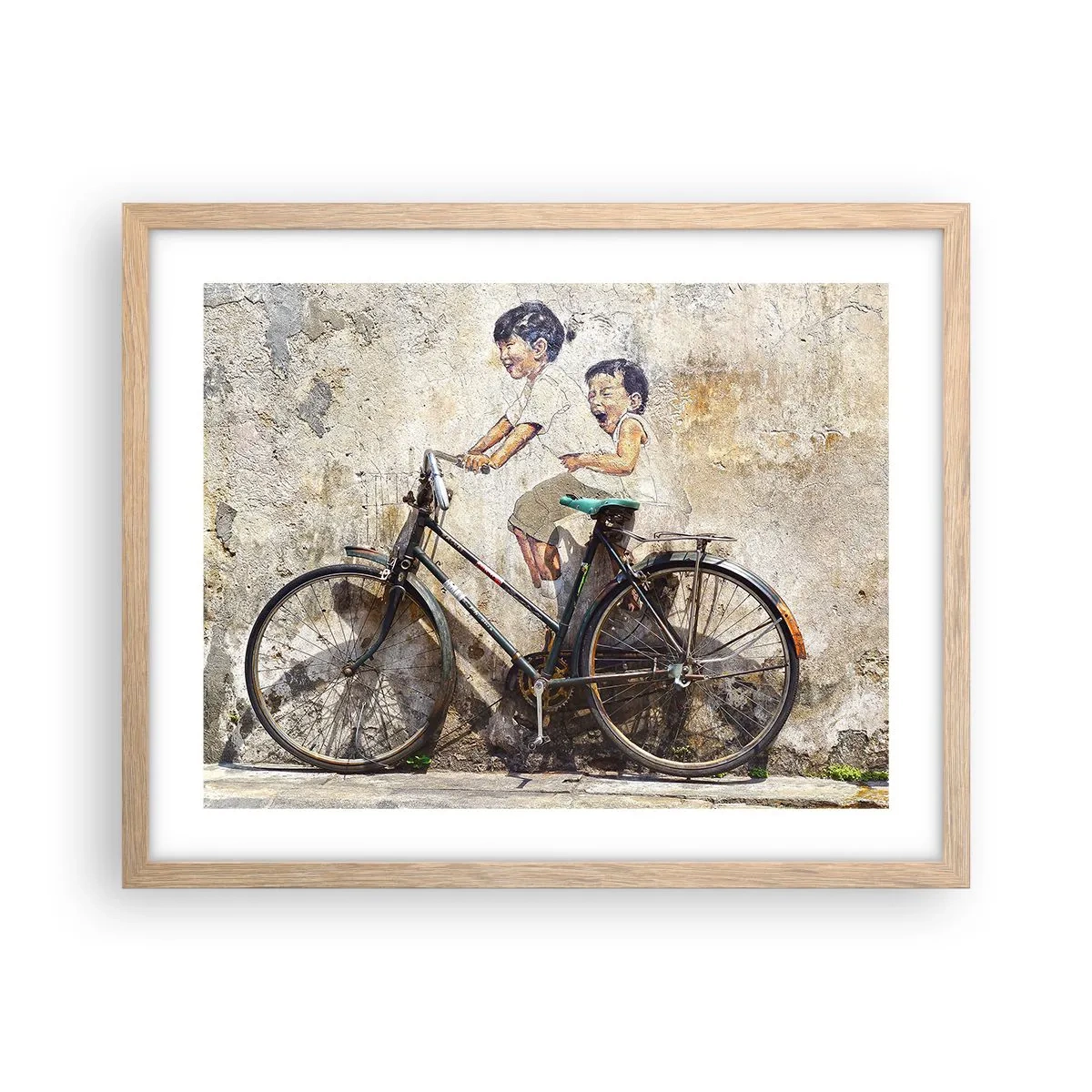 Plagát v ráme zo svetlého duba - Pravda alebo klam? - 50x40 cm