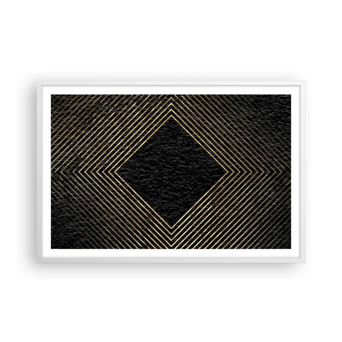 Plagát v bielom ráme - Geometria v štýle glamour - 91x61 cm