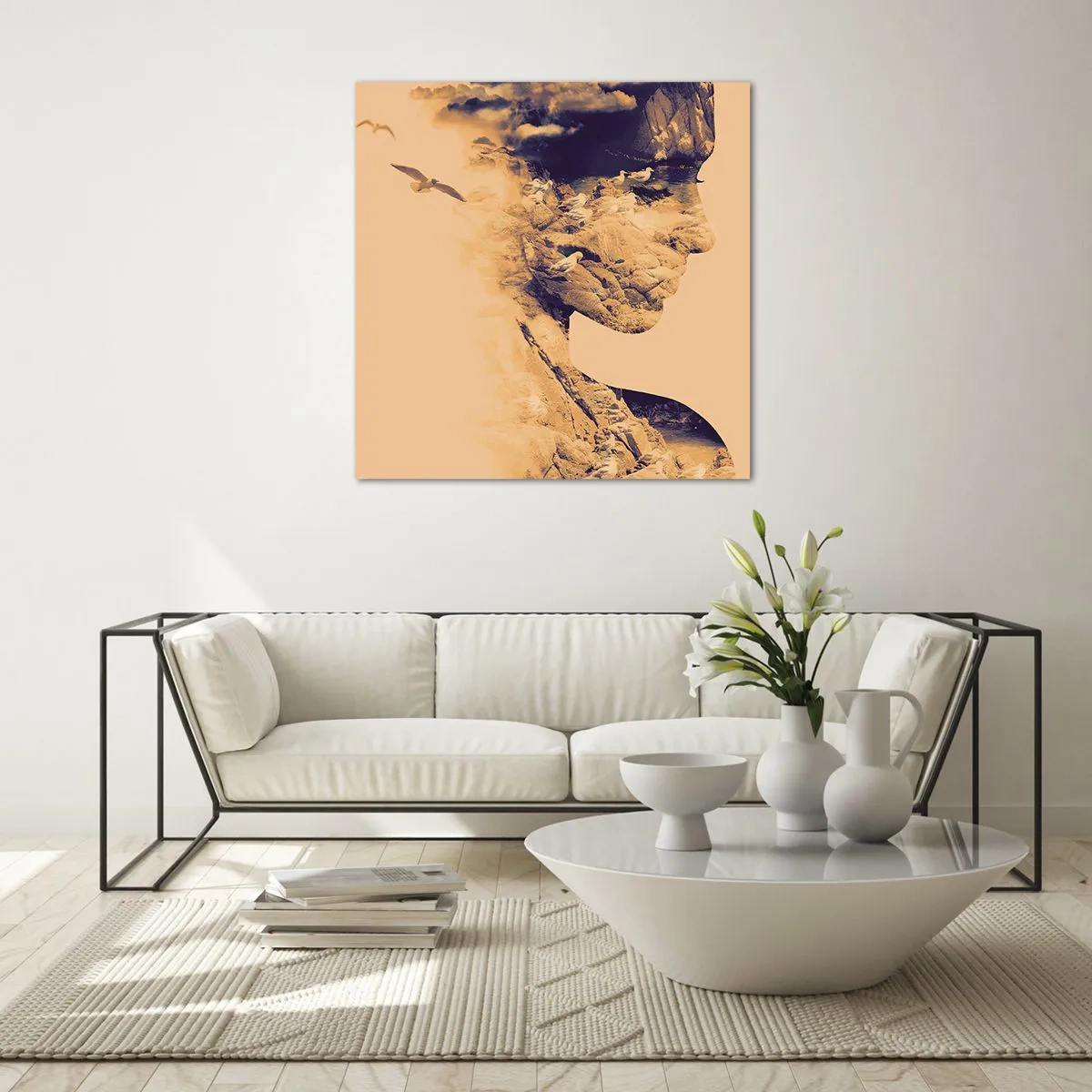 Obraz na skle - Krásna od prírody - 70x70 cm