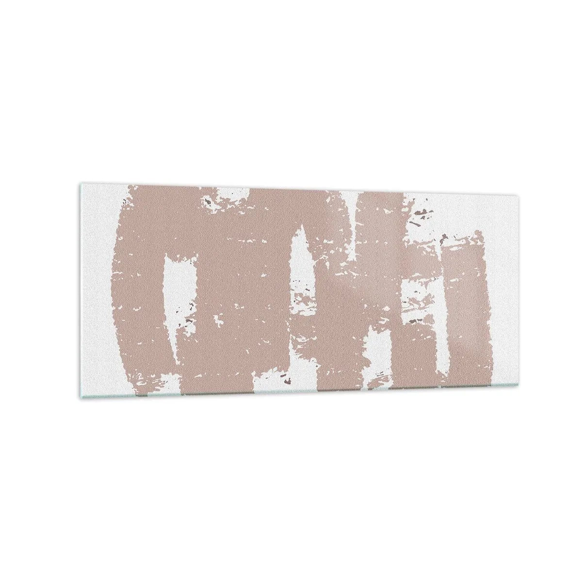 Obraz na skle - Abstrakcia v jemnej ružovej - 120x50 cm