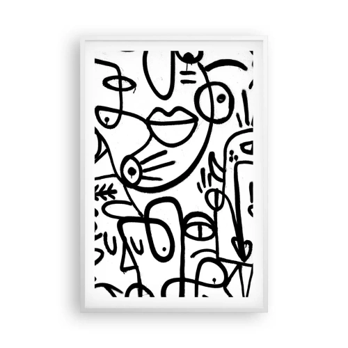 Plagát v bielom ráme - Tváre a preludy - 61x91 cm