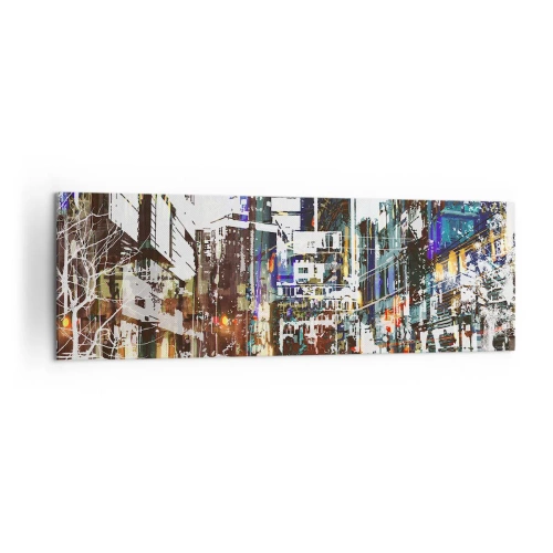 Obraz na plátne - Trblietavé mesto - 160x50 cm