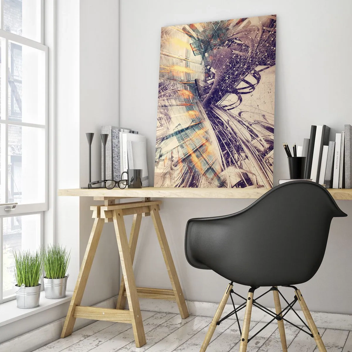 Obraz na skle - Vo veľkom zhone - 80x120 cm