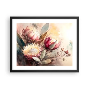 Plagát v čiernom ráme - Z profilu a en face - 50x40 cm