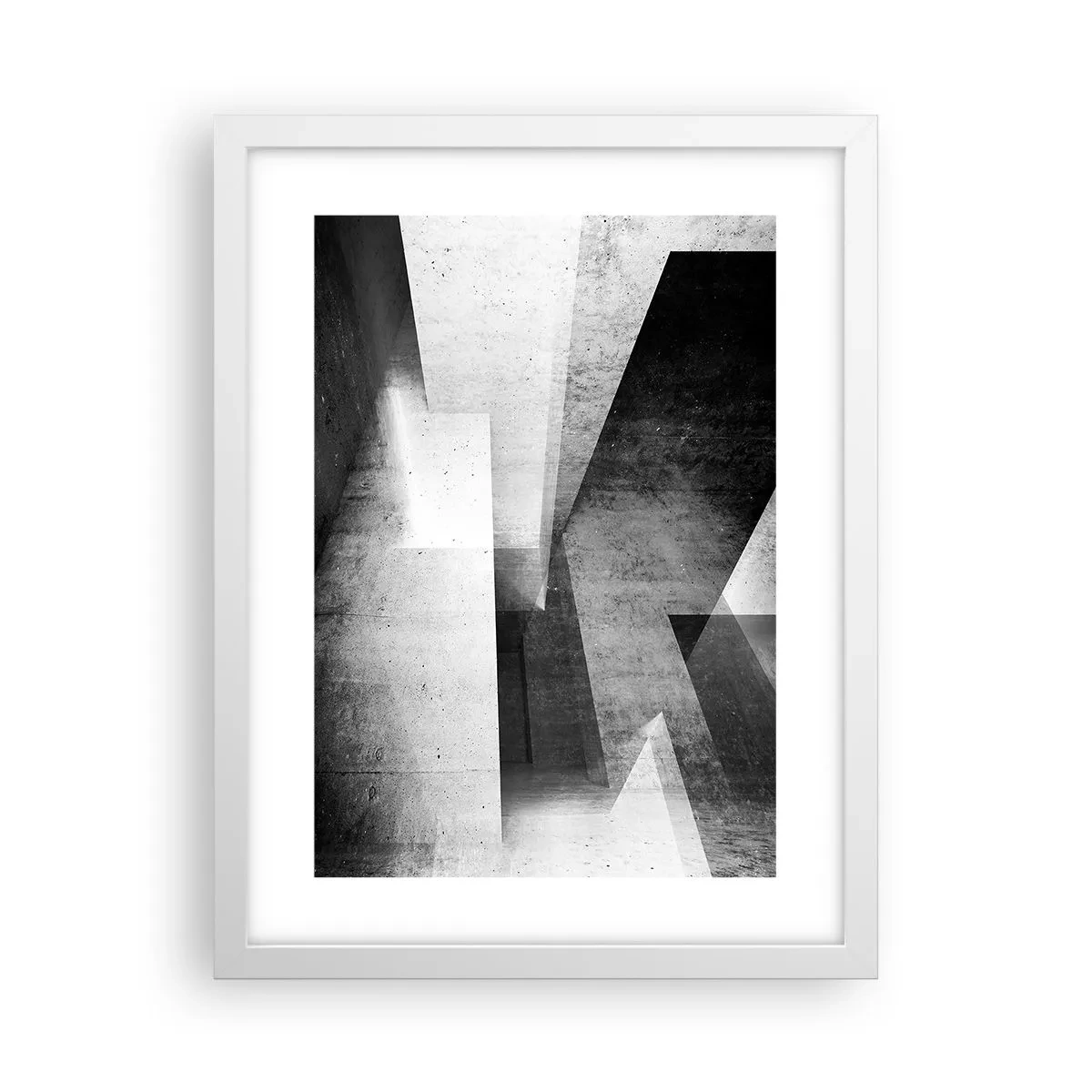 Plagát v bielom ráme - Štruktúra priestoru - 30x40 cm