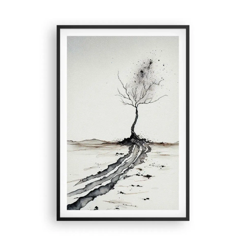 Plagát v čiernom ráme - Zimná melanchólia - 61x91 cm