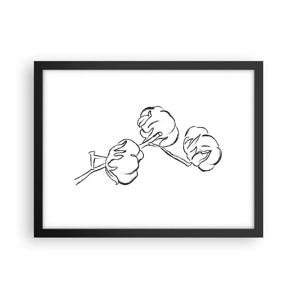 Plagát v čiernom ráme - Bavlnené páperie - 40x30 cm