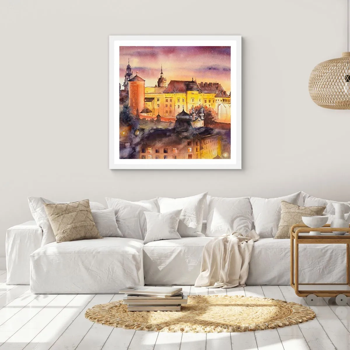 Plagát v bielom ráme - Dejiny a rozprávka - 50x50 cm