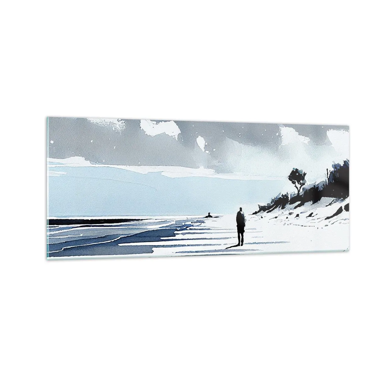 Obraz na skle - O samote - 100x40 cm