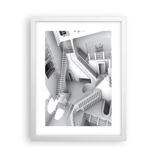 Plagát v bielom ráme - Paradoxy prostoru - 30x40 cm