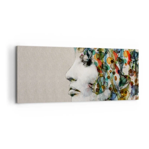 Obraz na plátne - Vynorila sa zo šedej - 100x40 cm