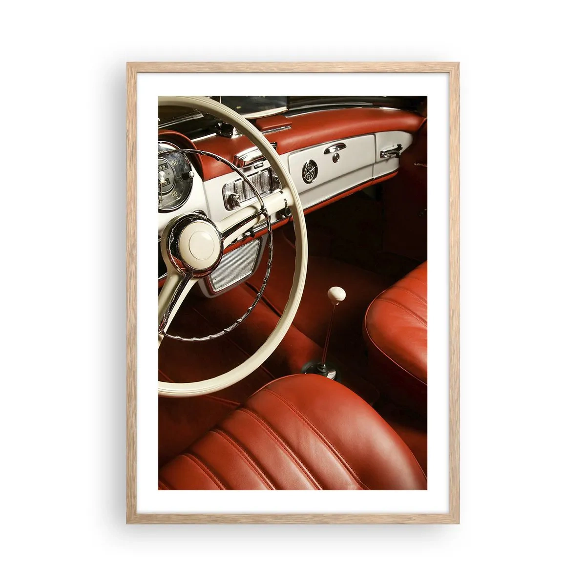 Plagát v ráme zo svetlého duba - Luxus v štýle vintage - 50x70 cm