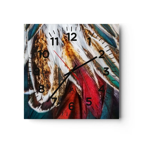 Nástenné hodiny - Tajomstvo letu - 40x40 cm