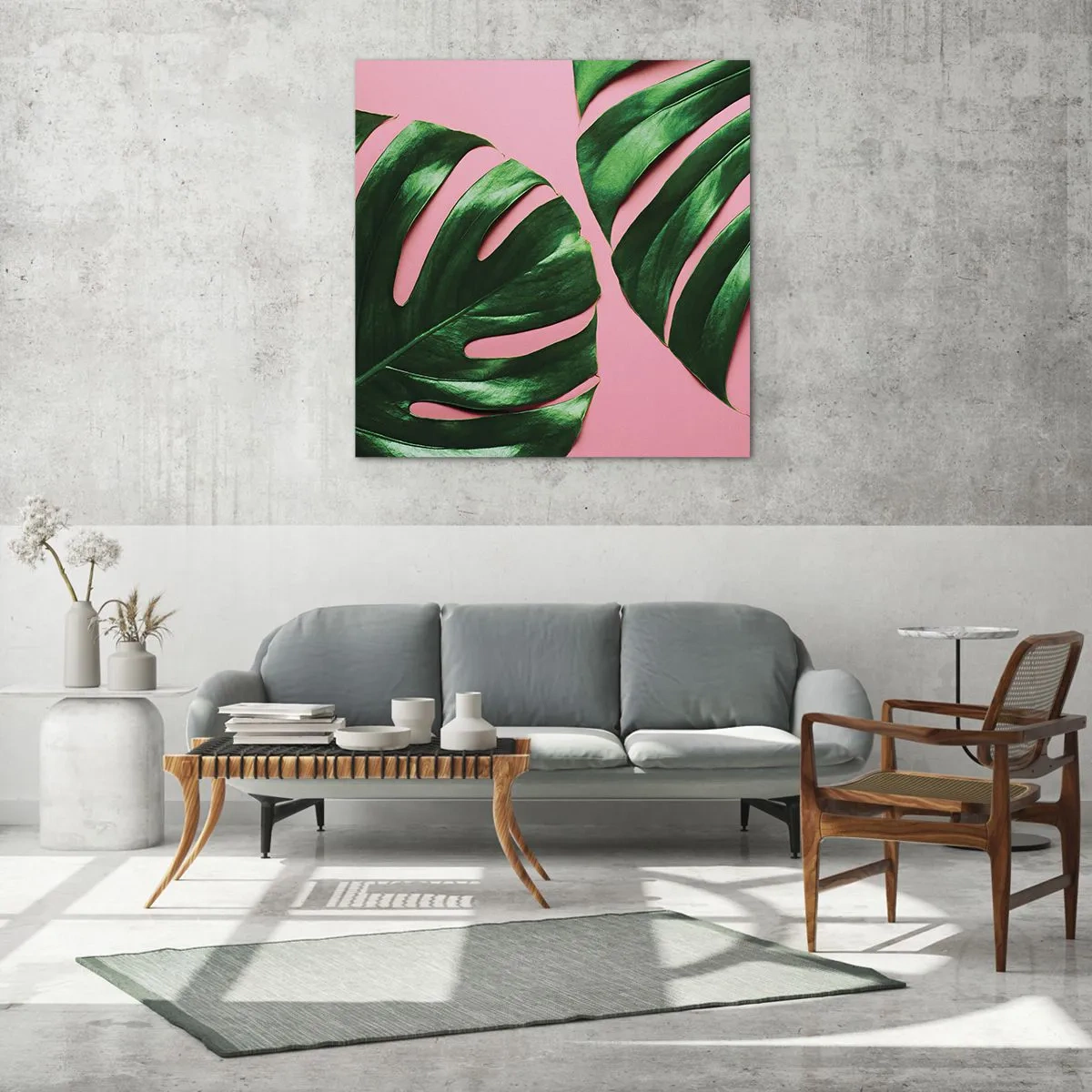 Obraz na skle - Zelené rendez-vous - 40x40 cm