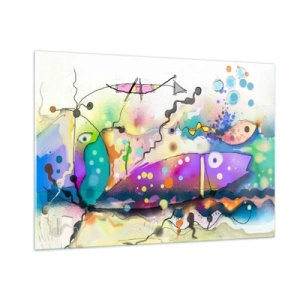 Obraz na skle - Niet slov! - 100x70 cm