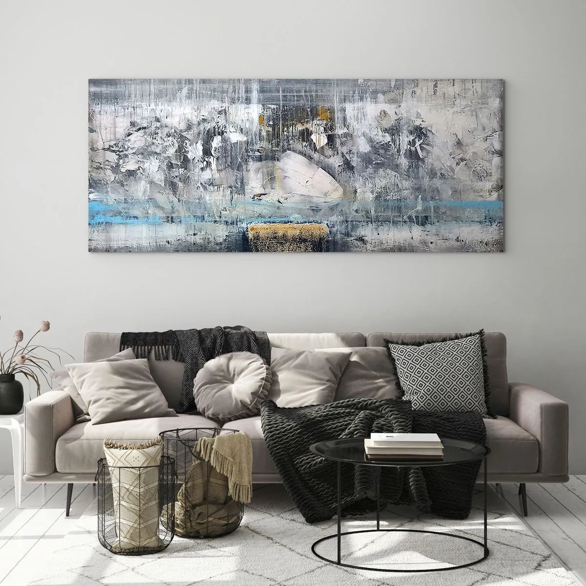 Obraz na skle - Ako na ľade, tak aj na hrude - 100x40 cm