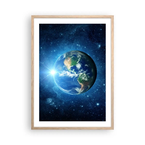 Plagát v ráme zo svetlého duba - Sme v nebi - 50x70 cm