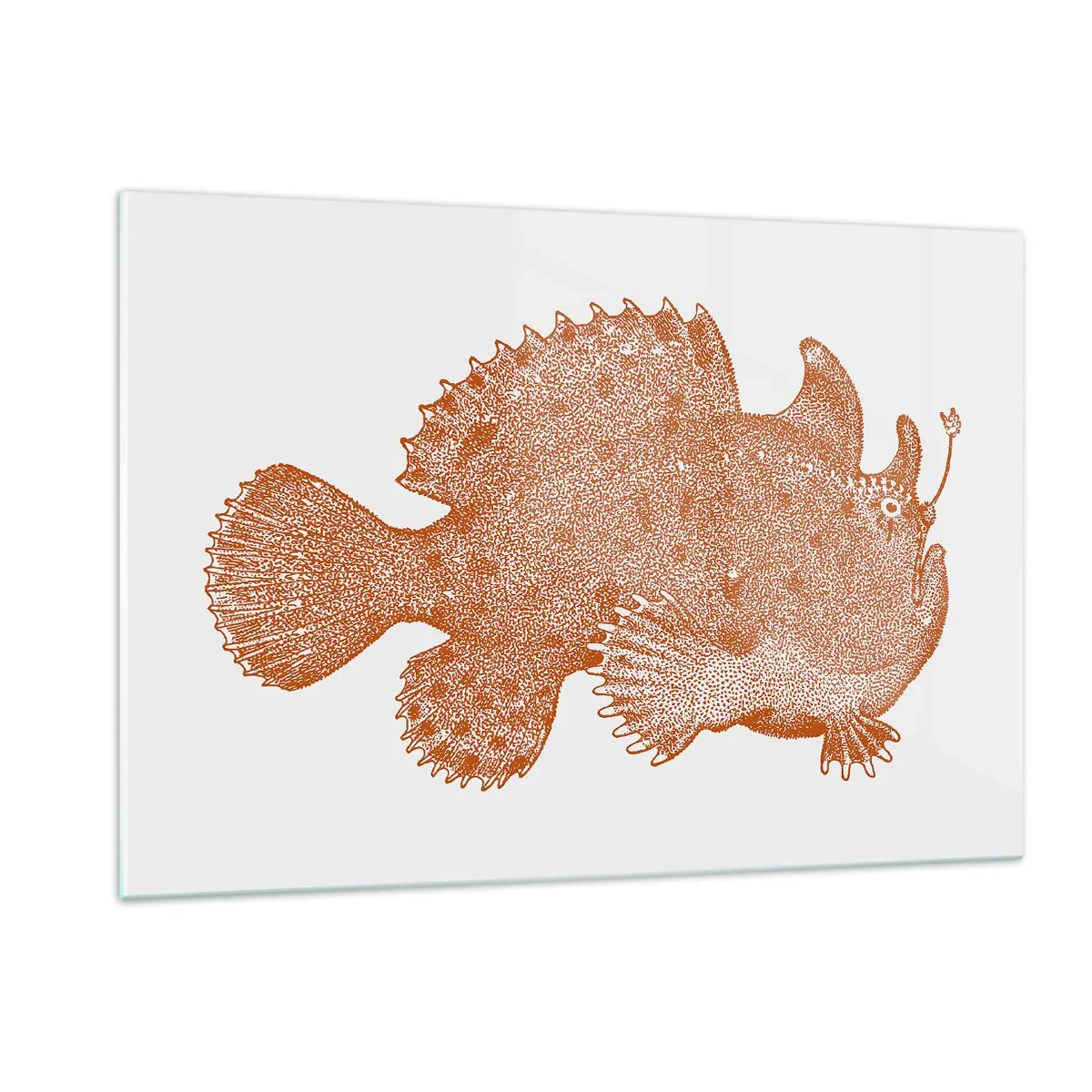 Obraz na skle - A nakoniec ryba - 120x80 cm