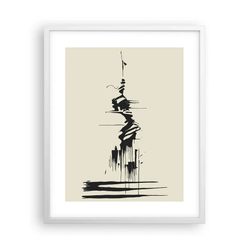 Plagát v bielom ráme - Rýchla abstrakcia - 40x50 cm