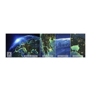 Vzorka fototapety Premium Canvas - Iskrivá Európa - Kozmos, Planéta Zem, kontinentov - 100x30 cm