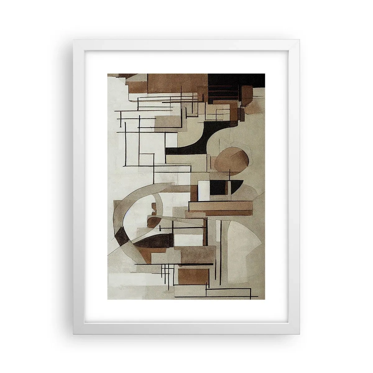 Plagát v bielom ráme - Mestská krajina 2.0 - 30x40 cm