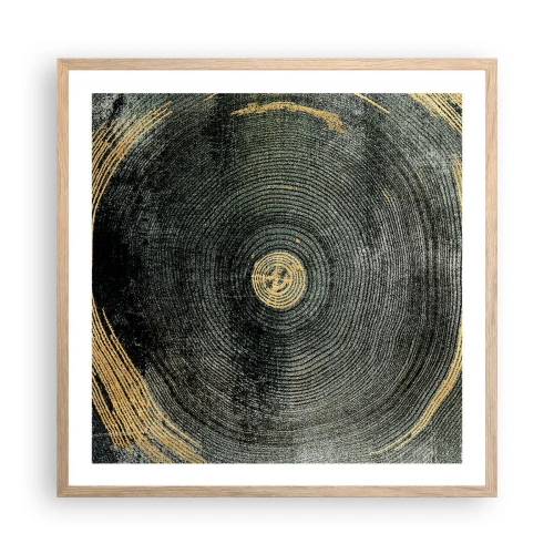 Plagát v ráme zo svetlého duba - Zmena a trvanie - 60x60 cm