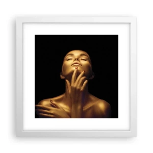 Plagát v bielom ráme - Ako zlatý hodváb - 30x30 cm