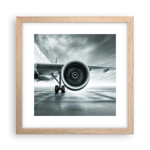 Plagát v ráme zo svetlého duba - Toto je sila! - 30x30 cm