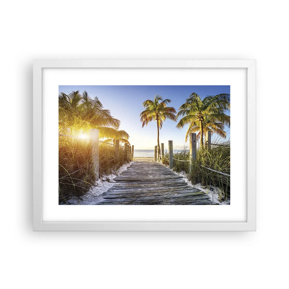 Plagát v bielom ráme - Priamo do raja - 40x30 cm