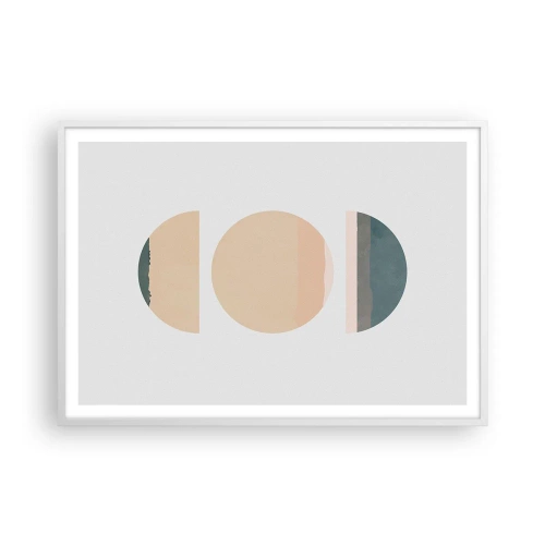 Plagát v bielom ráme - Kruh za kruhom - 100x70 cm